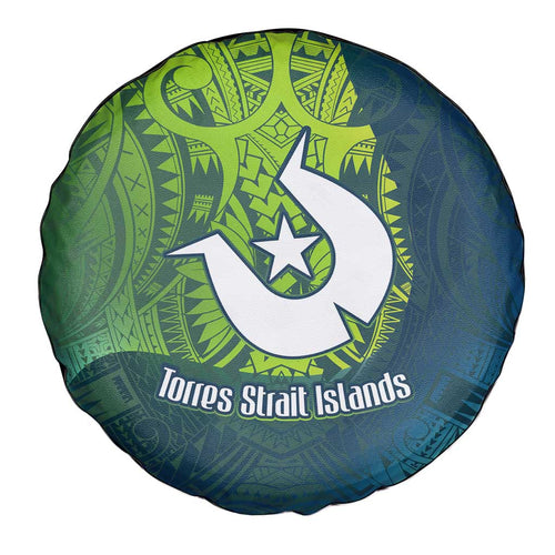 Torres Strait Islands Spare Tire Cover Vibrant Polynesian Tribal Pattern Art