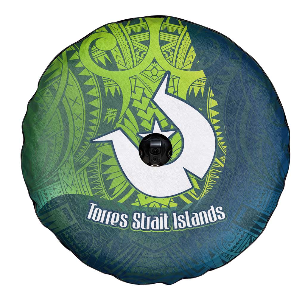 Torres Strait Islands Spare Tire Cover Vibrant Polynesian Tribal Pattern Art