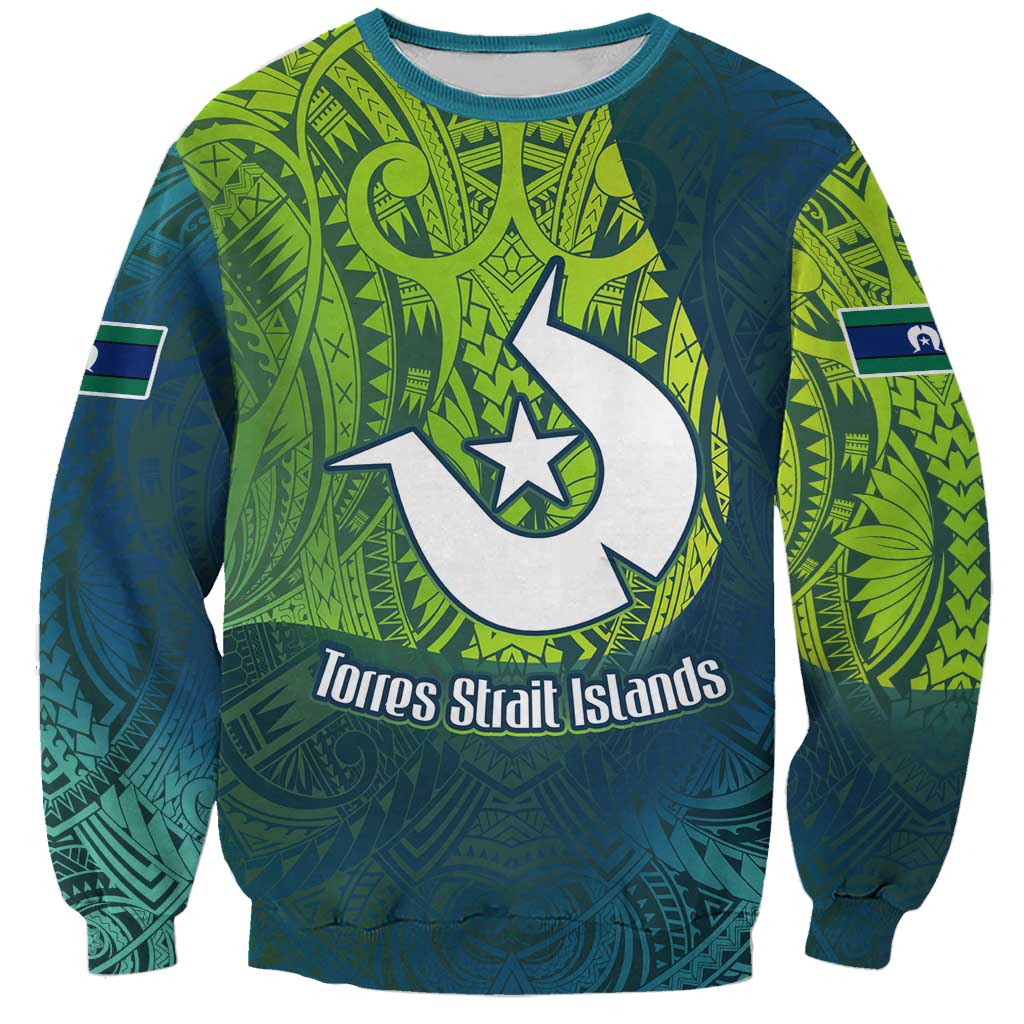 Torres Strait Islands Sweatshirt Vibrant Polynesian Tribal Pattern Art