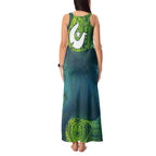 Torres Strait Islands Tank Maxi Dress Vibrant Polynesian Tribal Pattern Art