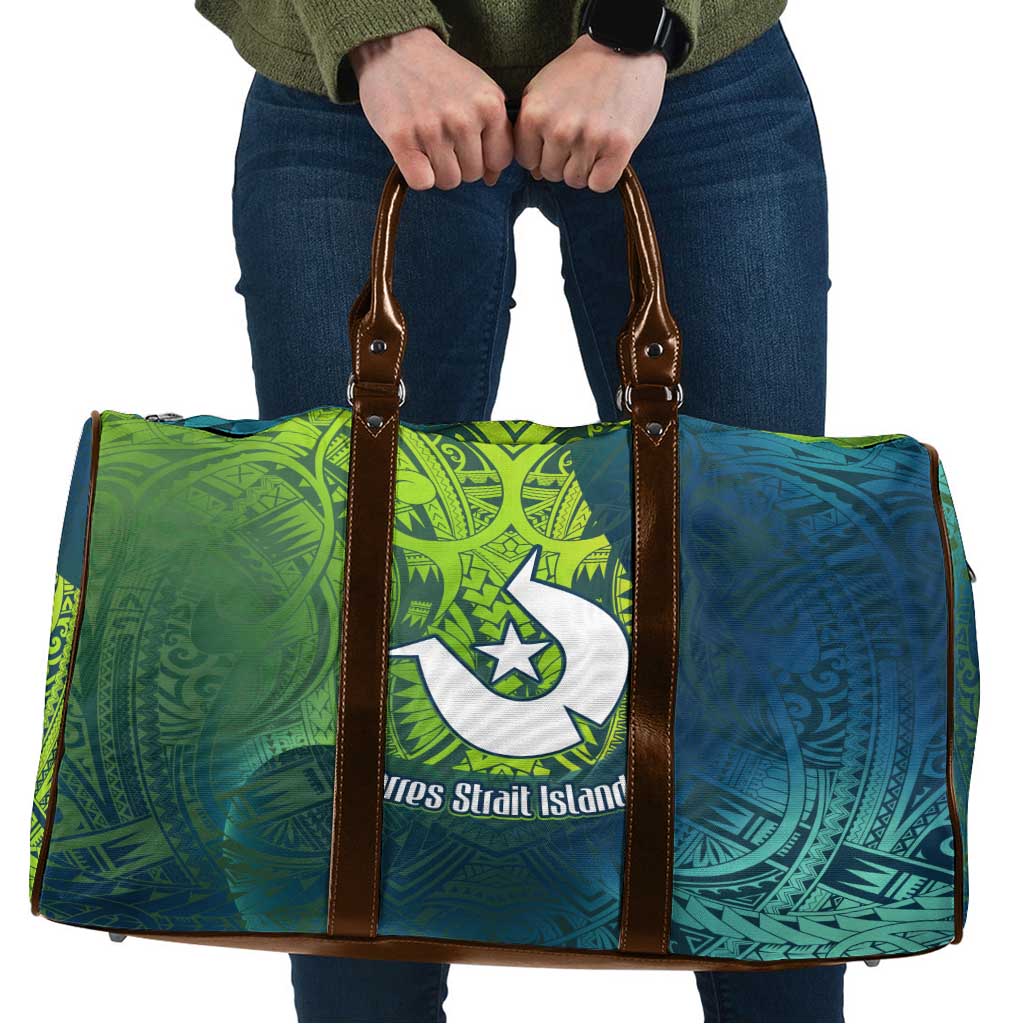 Torres Strait Islands Travel Bag Vibrant Polynesian Tribal Pattern Art