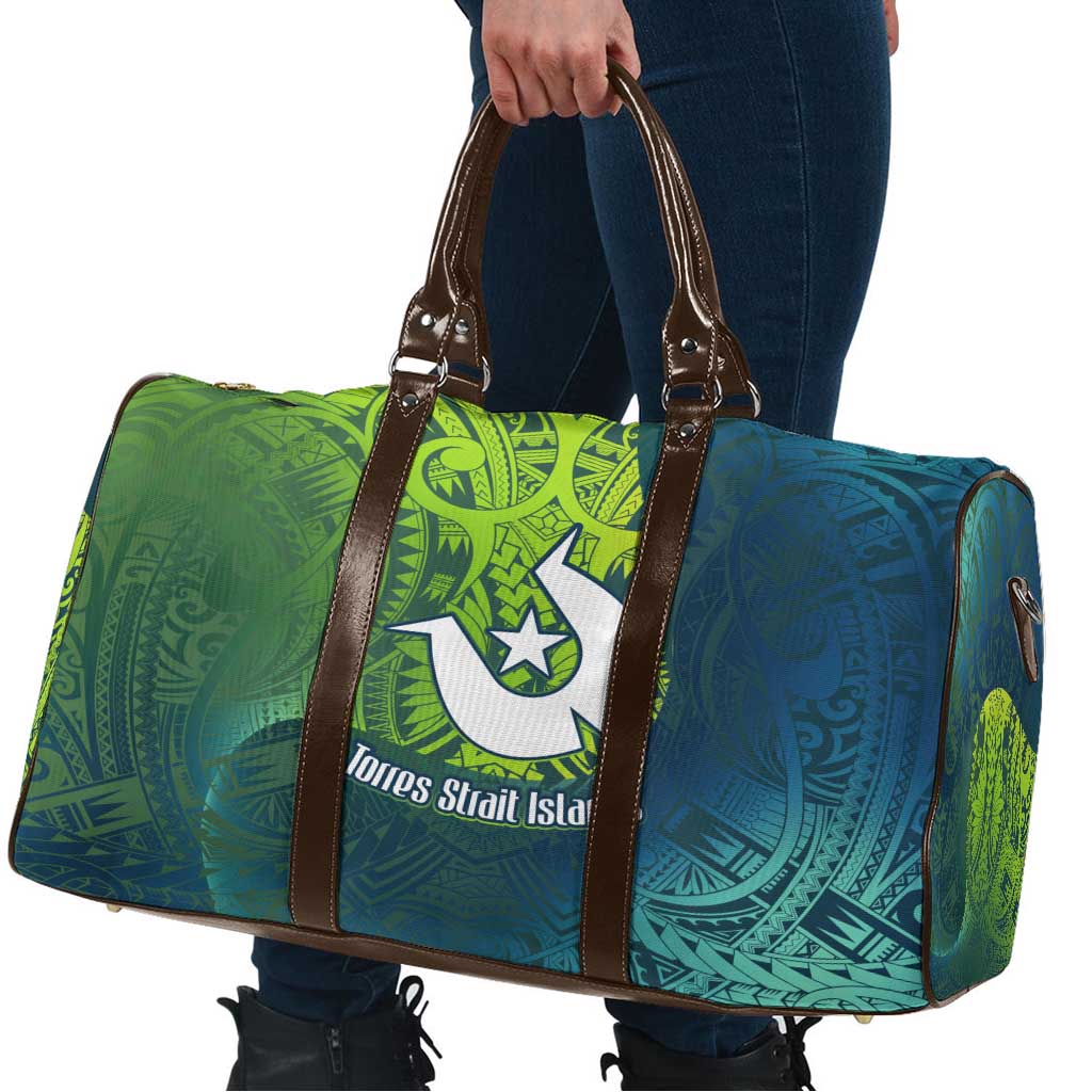 Torres Strait Islands Travel Bag Vibrant Polynesian Tribal Pattern Art