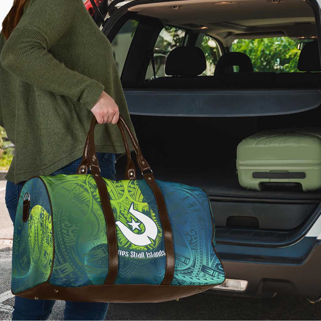 Torres Strait Islands Travel Bag Vibrant Polynesian Tribal Pattern Art