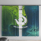 Torres Strait Islands Window Curtain Vibrant Polynesian Tribal Pattern Art