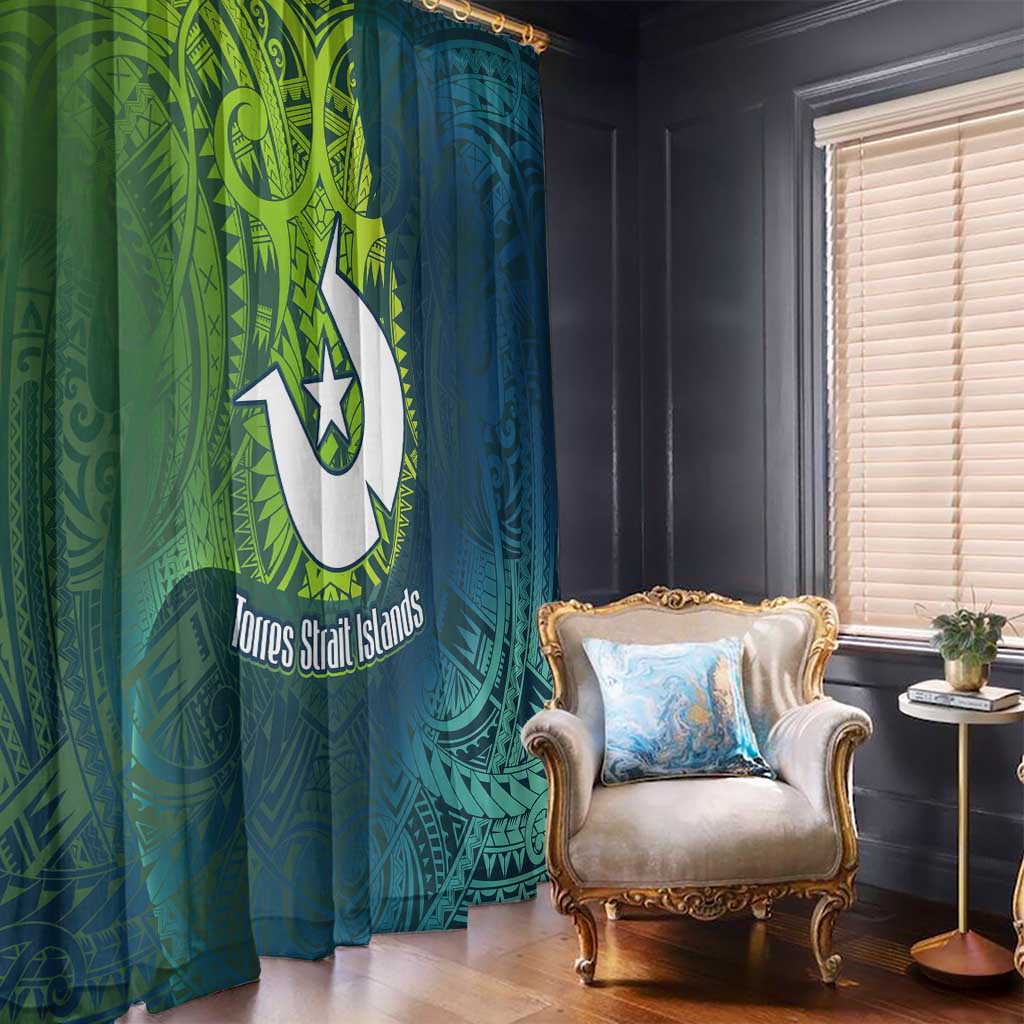 Torres Strait Islands Window Curtain Vibrant Polynesian Tribal Pattern Art