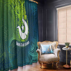Torres Strait Islands Window Curtain Vibrant Polynesian Tribal Pattern Art