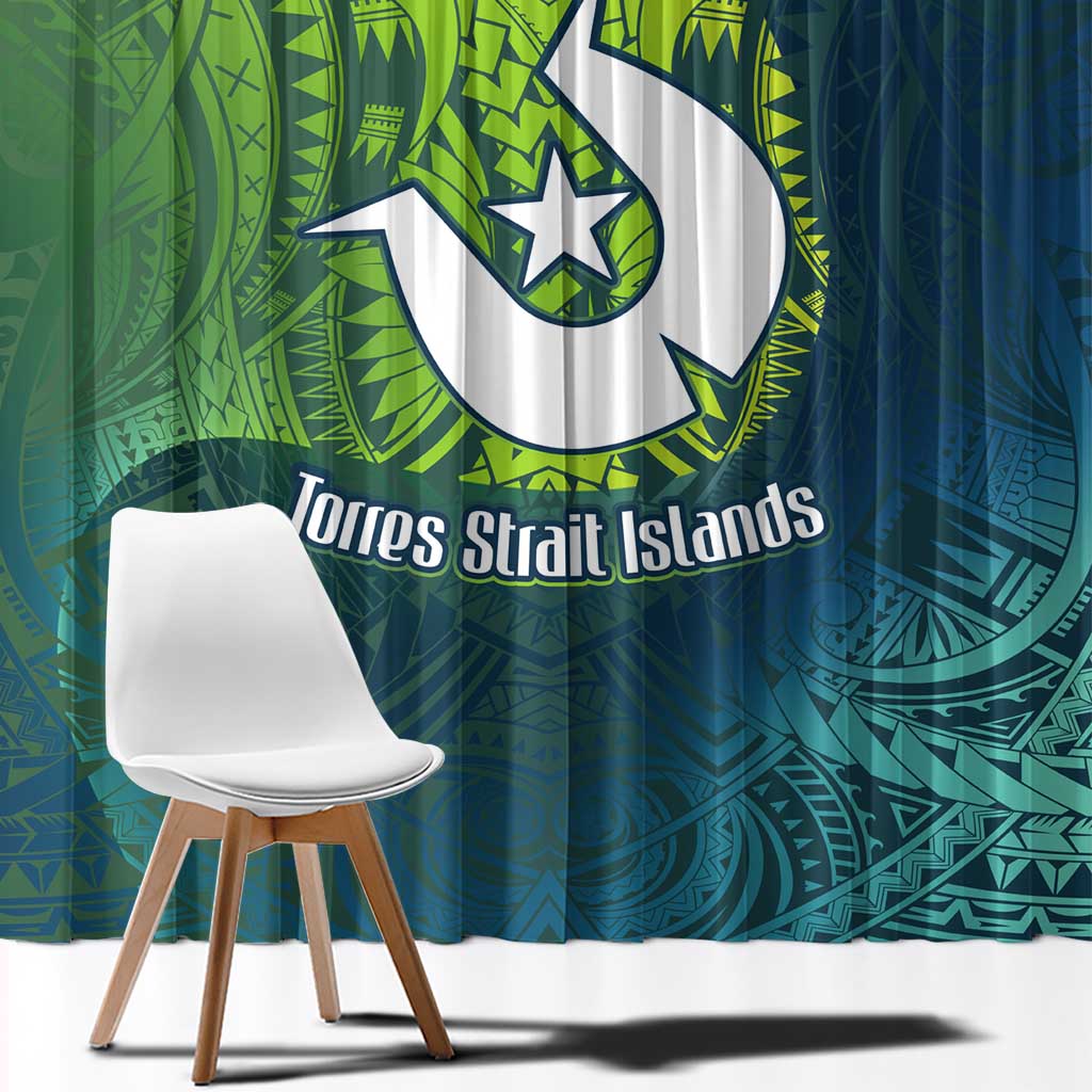 Torres Strait Islands Window Curtain Vibrant Polynesian Tribal Pattern Art