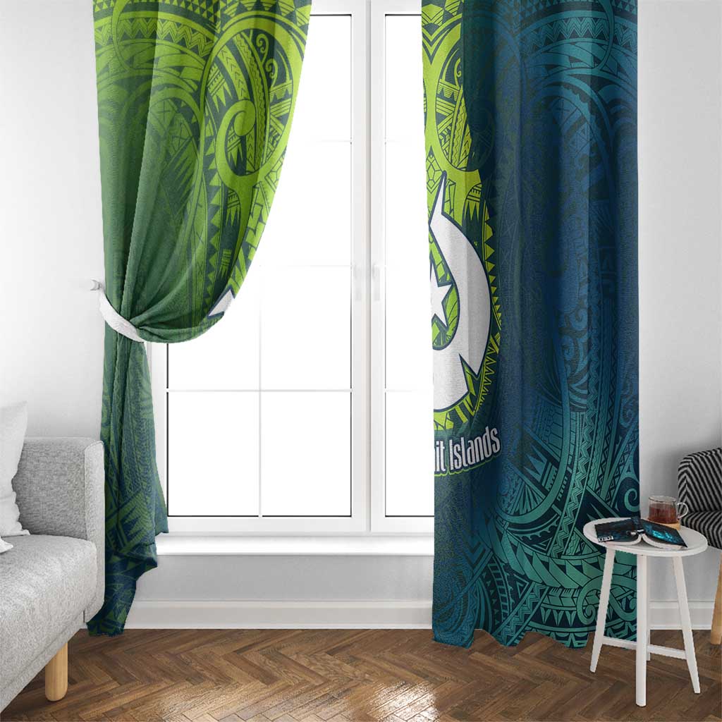 Torres Strait Islands Window Curtain Vibrant Polynesian Tribal Pattern Art