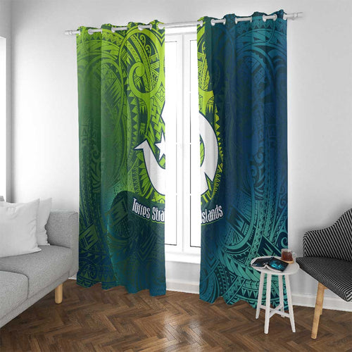 Torres Strait Islands Window Curtain Vibrant Polynesian Tribal Pattern Art