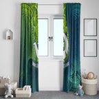 Torres Strait Islands Window Curtain Vibrant Polynesian Tribal Pattern Art