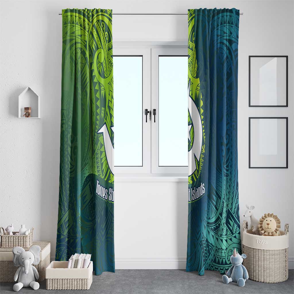 Torres Strait Islands Window Curtain Vibrant Polynesian Tribal Pattern Art