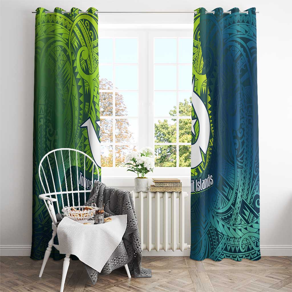 Torres Strait Islands Window Curtain Vibrant Polynesian Tribal Pattern Art