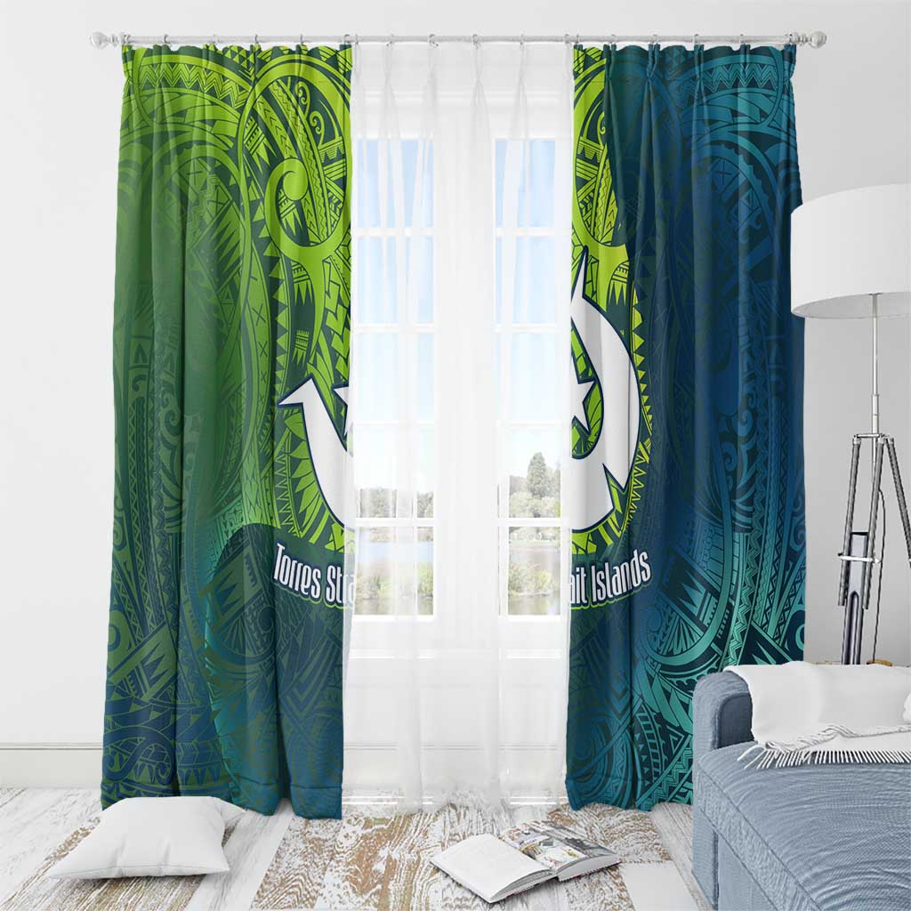 Torres Strait Islands Window Curtain Vibrant Polynesian Tribal Pattern Art