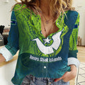 Torres Strait Islands Women Casual Shirt Vibrant Polynesian Tribal Pattern Art