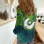Torres Strait Islands Women Casual Shirt Vibrant Polynesian Tribal Pattern Art