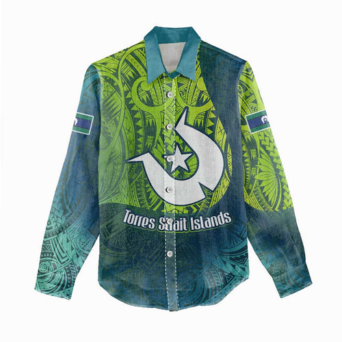Torres Strait Islands Women Casual Shirt Vibrant Polynesian Tribal Pattern Art