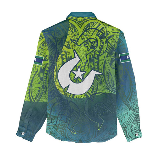 Torres Strait Islands Women Casual Shirt Vibrant Polynesian Tribal Pattern Art
