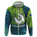 Torres Strait Islands Zip Hoodie Vibrant Polynesian Tribal Pattern Art