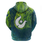 Torres Strait Islands Zip Hoodie Vibrant Polynesian Tribal Pattern Art