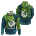Torres Strait Islands Zip Hoodie Vibrant Polynesian Tribal Pattern Art