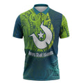Torres Strait Islands Zipper Polo Shirt Vibrant Polynesian Tribal Pattern Art