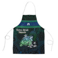 Torres Strait Islands Sea Turtle and Dhari Apron Oceanic Indigenous Dotwork Tribal Illustration