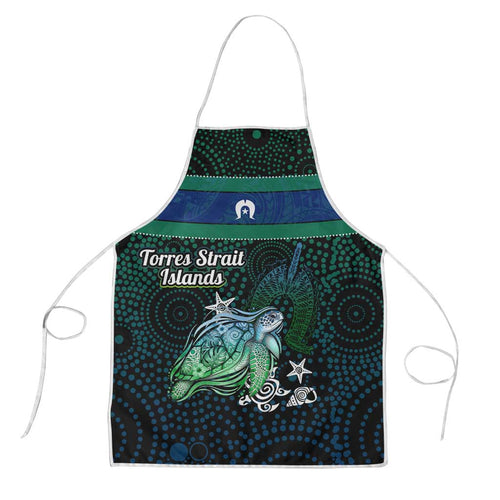 Torres Strait Islands Sea Turtle and Dhari Apron Oceanic Indigenous Dotwork Tribal Illustration