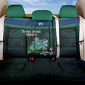 Torres Strait Islands Sea Turtle and Dhari Back Car Seat Cover Oceanic Indigenous Dotwork Tribal Illustration