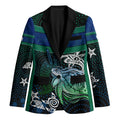 Torres Strait Islands Sea Turtle and Dhari Blazer Oceanic Indigenous Dotwork Tribal Illustration