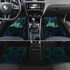 Torres Strait Islands Sea Turtle and Dhari Car Mats Oceanic Indigenous Dotwork Tribal Illustration