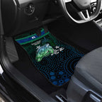 Torres Strait Islands Sea Turtle and Dhari Car Mats Oceanic Indigenous Dotwork Tribal Illustration