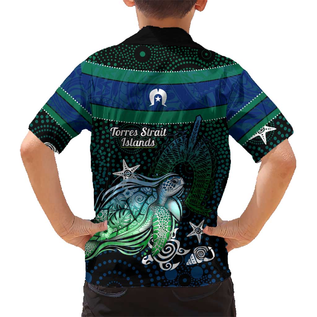 Torres Strait Islands Sea Turtle and Dhari Family Matching Summer Maxi Dress and Hawaiian Shirt Oceanic Indigenous Dotwork Tribal Illustration
