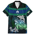 Torres Strait Islands Sea Turtle and Dhari Family Matching Tank Maxi Dress and Hawaiian Shirt Oceanic Indigenous Dotwork Tribal Illustration