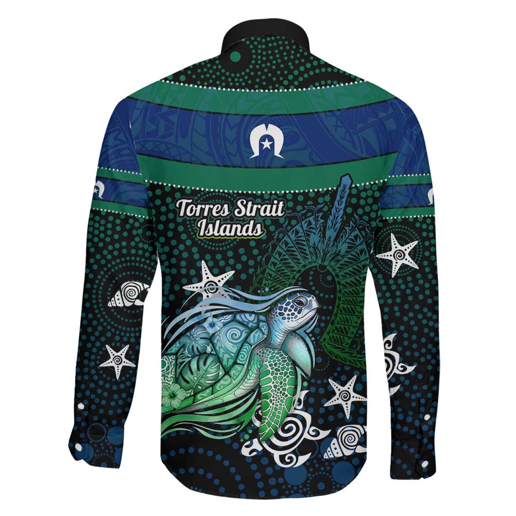 Torres Strait Islands Sea Turtle and Dhari Family Matching Tank Maxi Dress and Hawaiian Shirt Oceanic Indigenous Dotwork Tribal Illustration