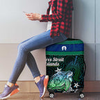 Torres Strait Islands Sea Turtle and Dhari Luggage Cover Oceanic Indigenous Dotwork Tribal Illustration