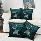 Torres Strait Islands Sea Turtle and Dhari Pillow Cover Oceanic Indigenous Dotwork Tribal Illustration
