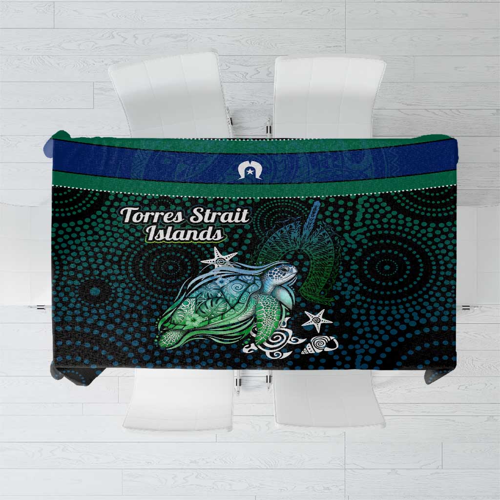 Torres Strait Islands Sea Turtle and Dhari Tablecloth Oceanic Indigenous Dotwork Tribal Illustration
