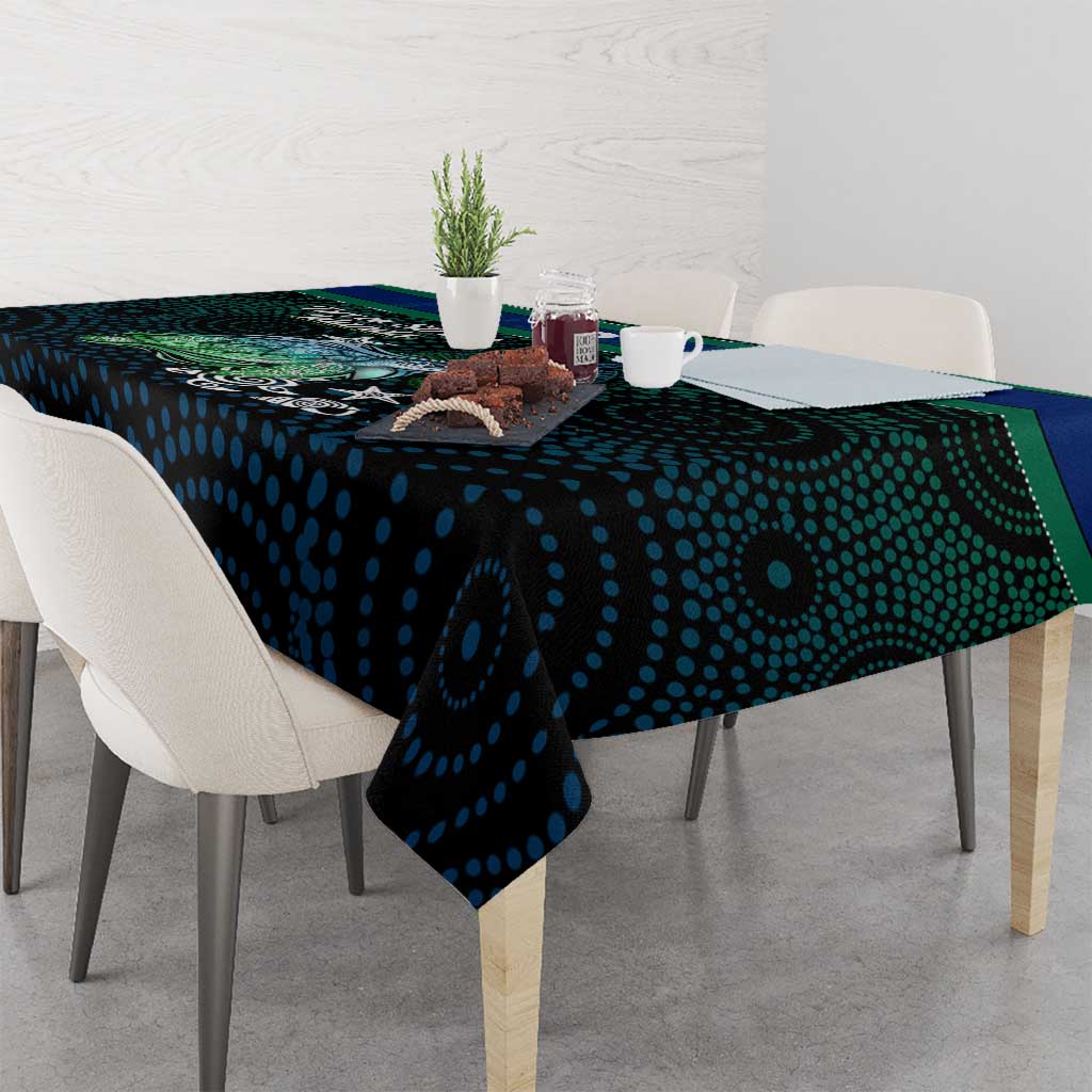 Torres Strait Islands Sea Turtle and Dhari Tablecloth Oceanic Indigenous Dotwork Tribal Illustration