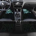 Whale and Dhari Torres Strait Islands Car Mats Deep Green Oceanic Tribal Pattern Art