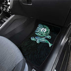 Whale and Dhari Torres Strait Islands Car Mats Deep Green Oceanic Tribal Pattern Art