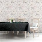 Whale and Dhari Torres Strait Islands Tablecloth Deep Green Oceanic Tribal Pattern Art