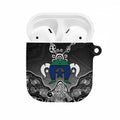 Torres Strait Islander Flag AirPods Case Dhari Indigenous Dotwork Pattern Art