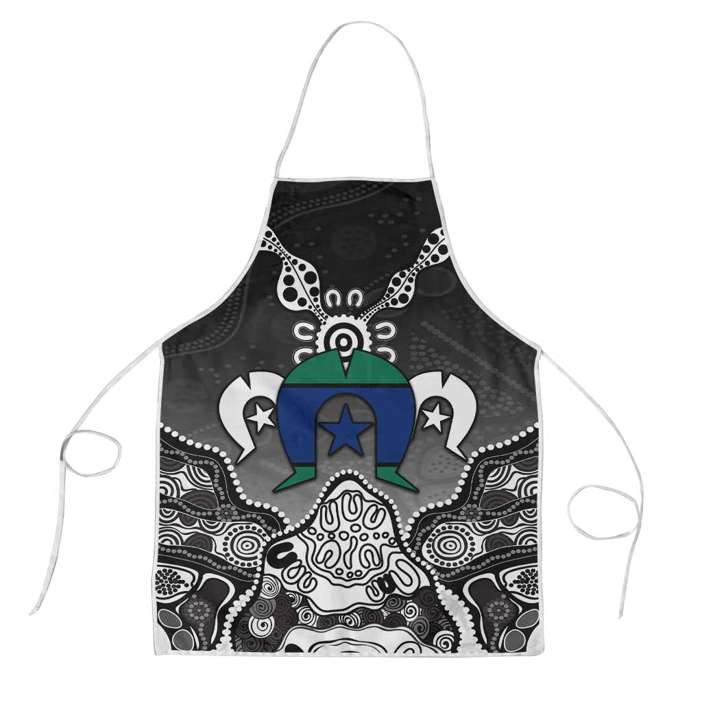 Torres Strait Islander Flag Apron Dhari Indigenous Dotwork Pattern Art