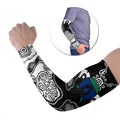 Torres Strait Islander Flag Arm Sleeves Dhari Indigenous Dotwork Pattern Art