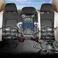Torres Strait Islander Flag Back Car Seat Cover Dhari Indigenous Dotwork Pattern Art