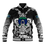 Torres Strait Islander Flag Baseball Jacket Dhari Indigenous Dotwork Pattern Art
