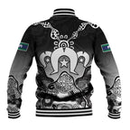 Torres Strait Islander Flag Baseball Jacket Dhari Indigenous Dotwork Pattern Art