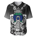 Torres Strait Islander Flag Baseball Jersey Dhari Indigenous Dotwork Pattern Art