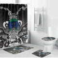Torres Strait Islander Flag Bathroom Set Dhari Indigenous Dotwork Pattern Art