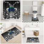 Torres Strait Islander Flag Bathroom Set Dhari Indigenous Dotwork Pattern Art